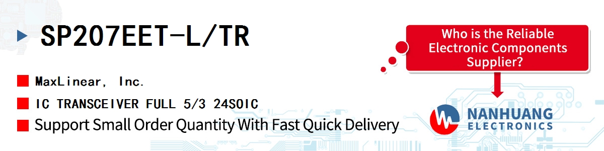 SP207EET-L/TR Maxlinear IC TRANSCEIVER FULL 5/3 24SOIC