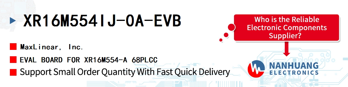 XR16M554IJ-0A-EVB Maxlinear EVAL BOARD FOR XR16M554-A 68PLCC