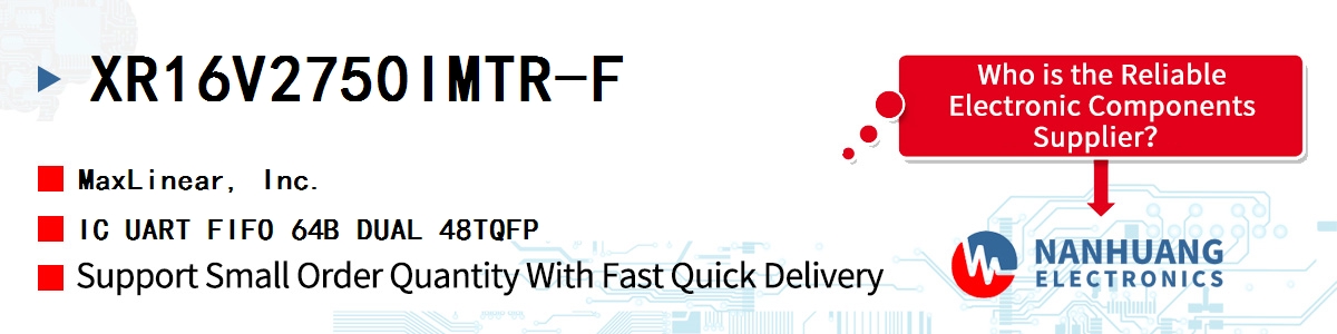 XR16V2750IMTR-F Maxlinear IC UART FIFO 64B DUAL 48TQFP