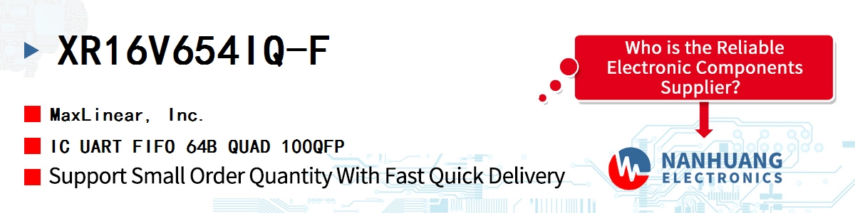 XR16V654IQ-F Maxlinear IC UART FIFO 64B QUAD 100QFP