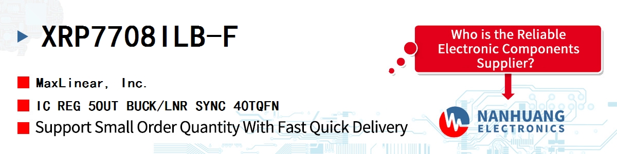 XRP7708ILB-F Maxlinear IC REG 5OUT BUCK/LNR SYNC 40TQFN